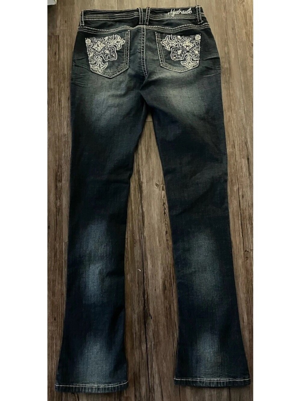 Y2K Hydraulic Lola Micro Boot Jeans Embellished Sz 9/10
